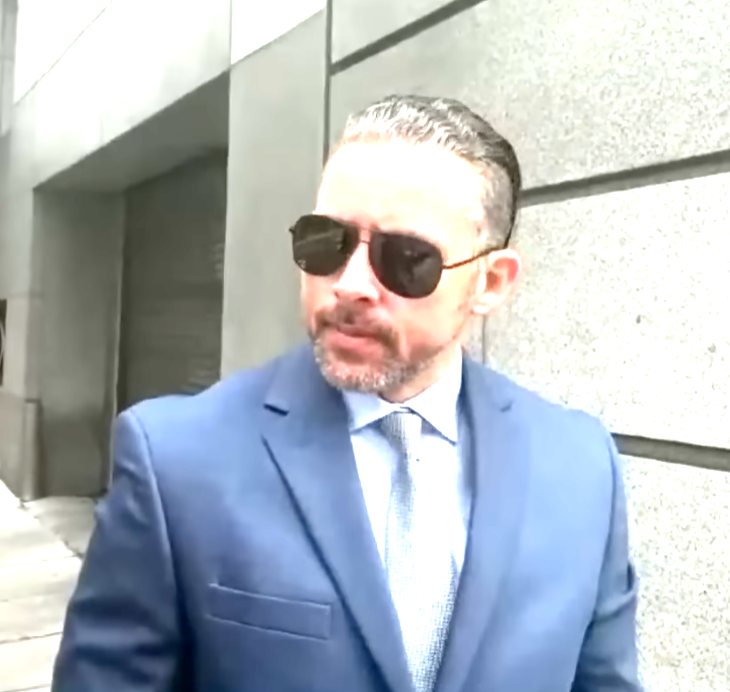 Omar Serrato outside the courthouse